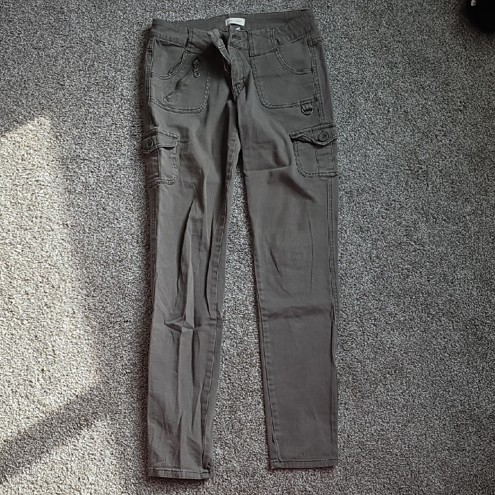Maurices Dark Gray Green Skinny Pants